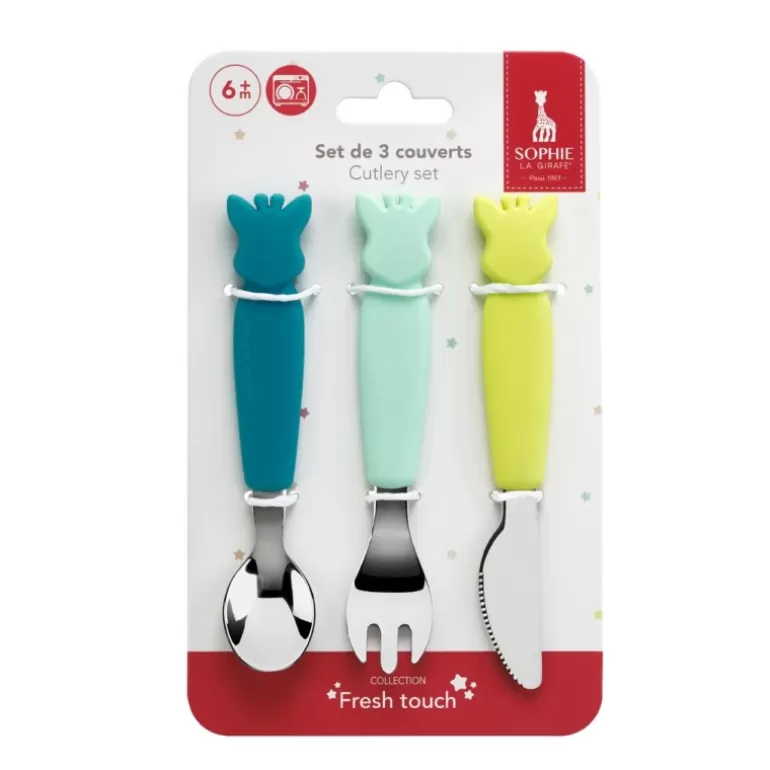 Sale Sophie la girafe Set de couverts inox